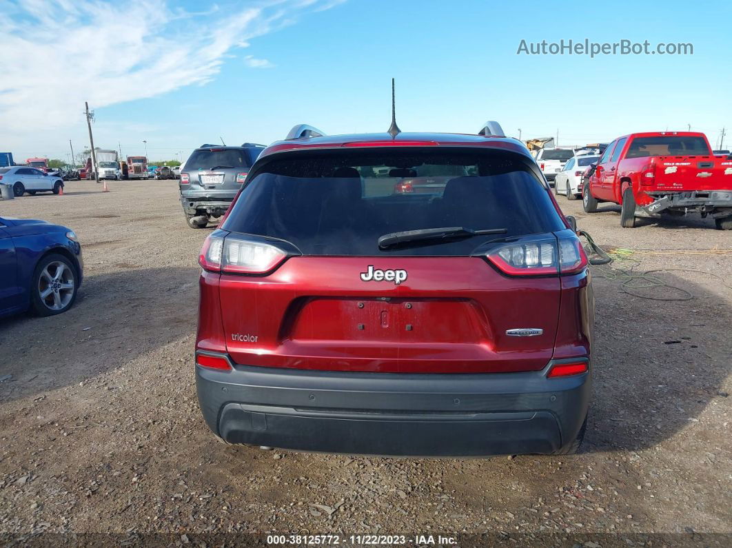 2019 Jeep Cherokee Latitude Fwd Maroon vin: 1C4PJLCB4KD455536