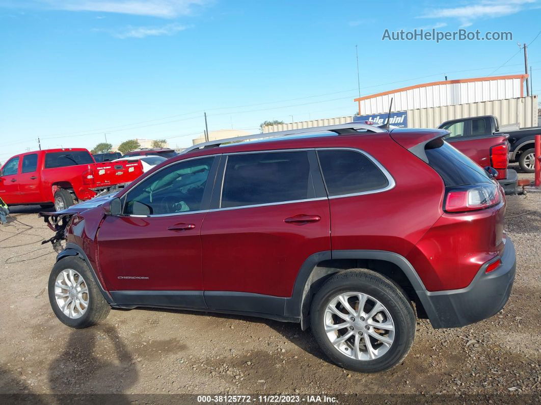 2019 Jeep Cherokee Latitude Fwd Maroon vin: 1C4PJLCB4KD455536