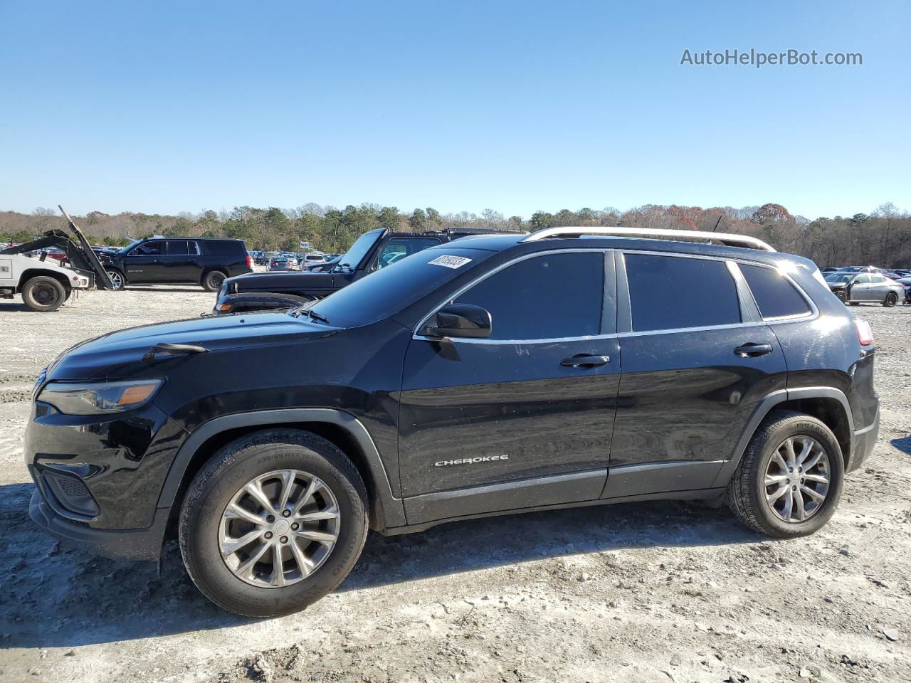 2019 Jeep Cherokee Latitude Black vin: 1C4PJLCB4KD490559