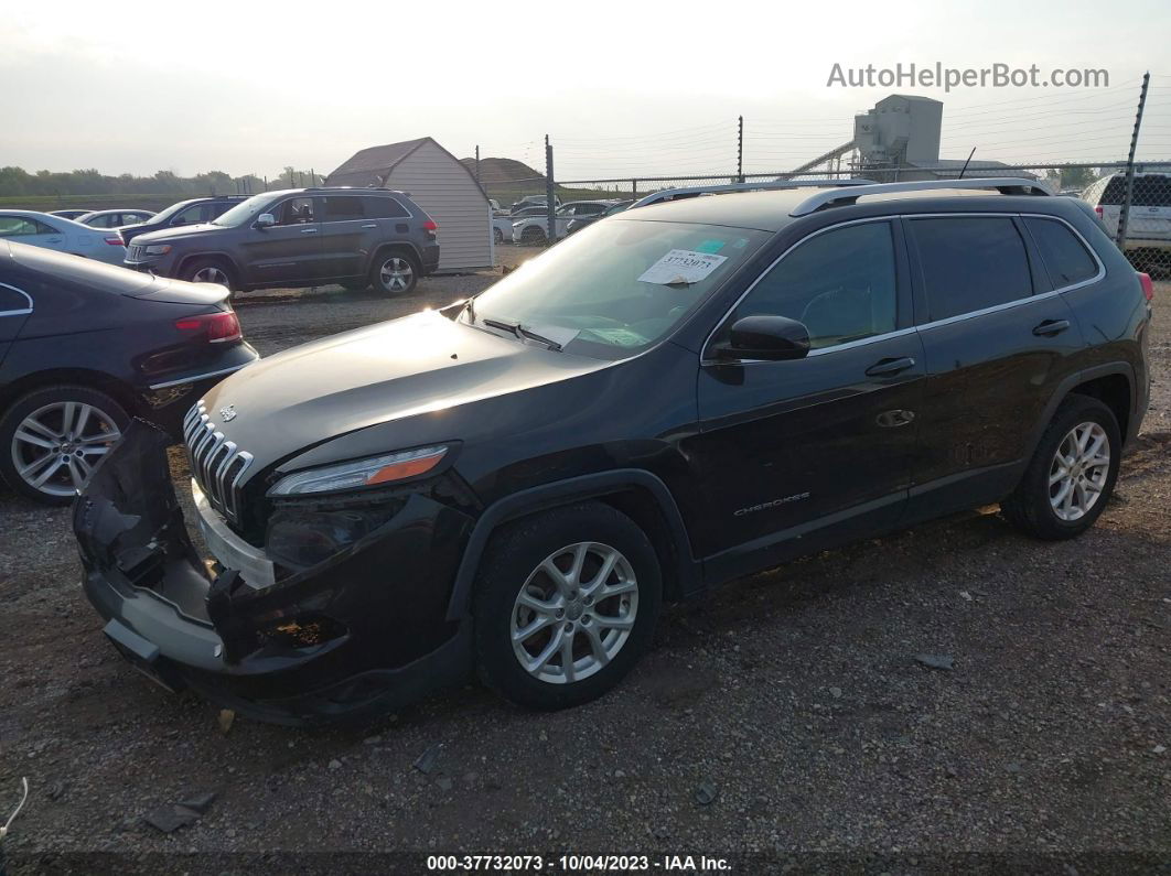 2014 Jeep Cherokee Latitude Black vin: 1C4PJLCB5EW116292