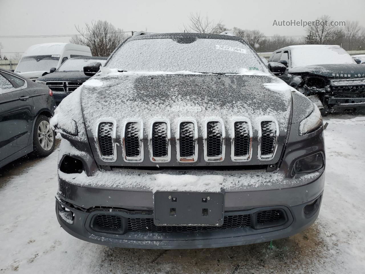 2016 Jeep Cherokee Latitude Gray vin: 1C4PJLCB5GW249380