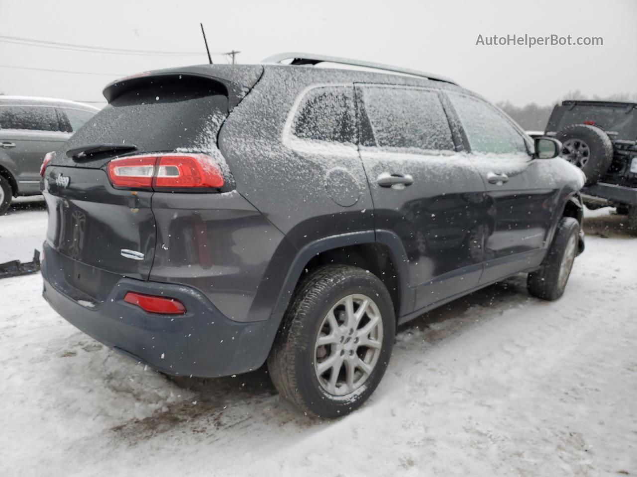 2016 Jeep Cherokee Latitude Gray vin: 1C4PJLCB5GW249380