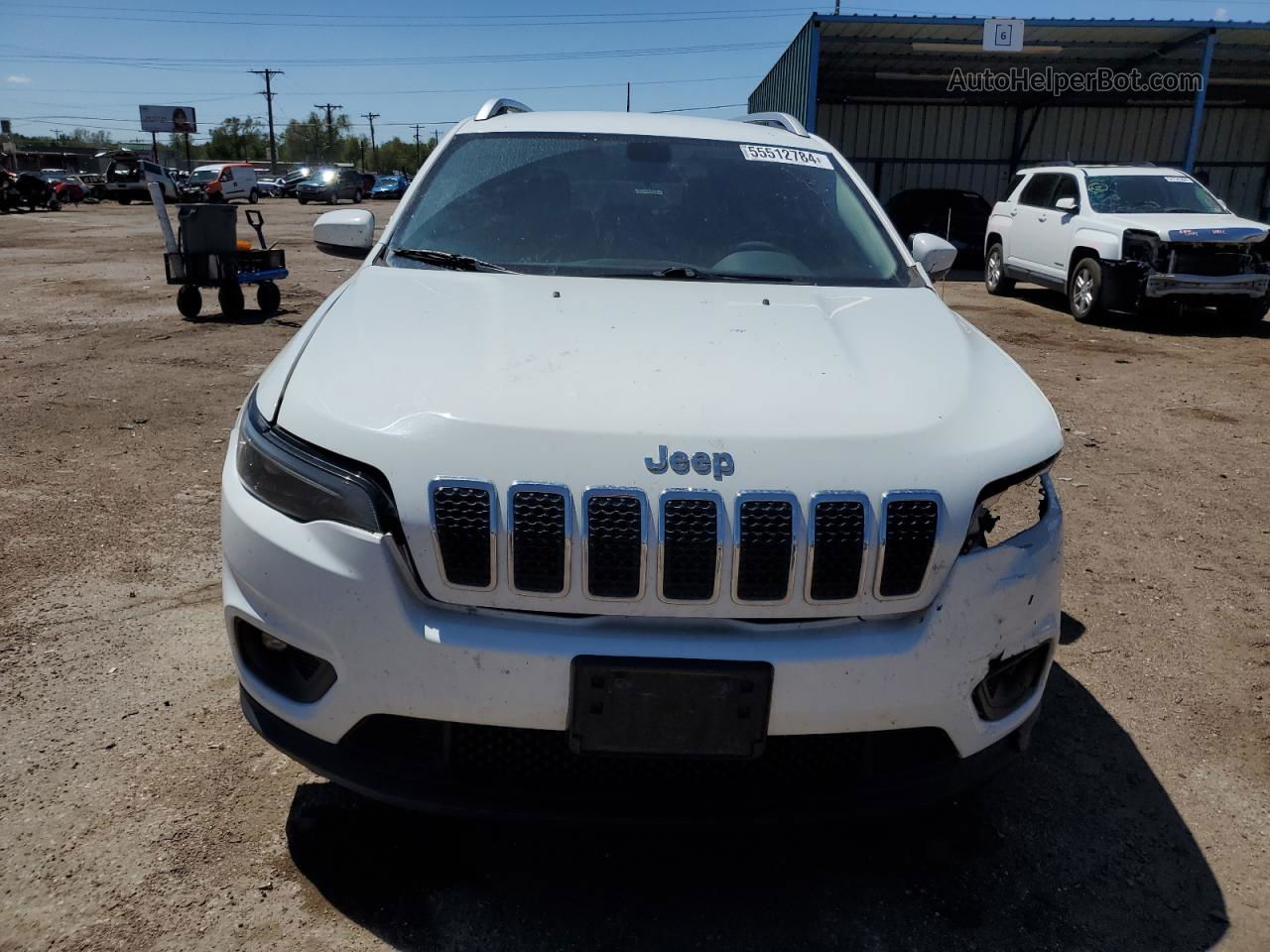 2019 Jeep Cherokee Latitude White vin: 1C4PJLCB5KD370270