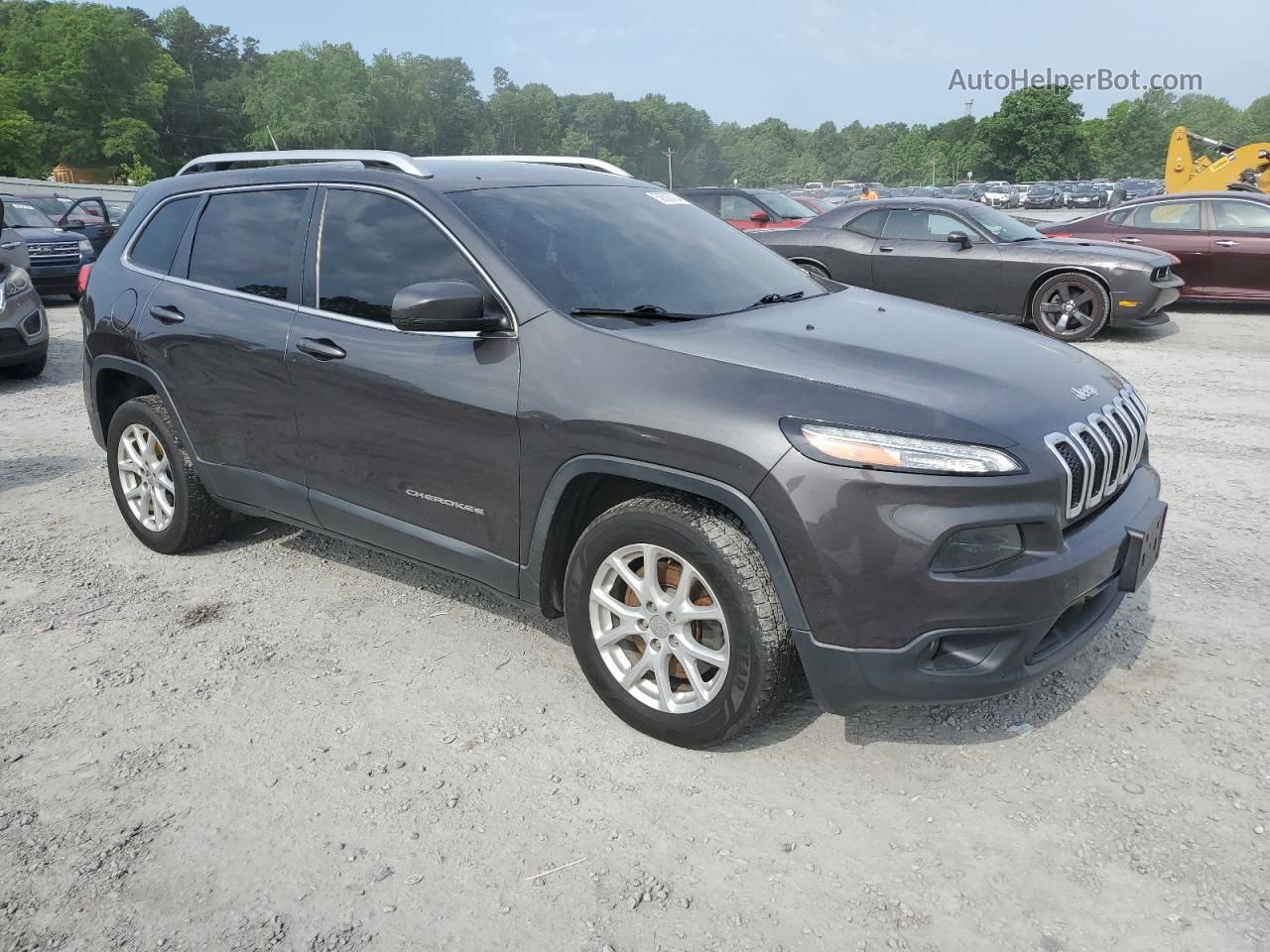 2015 Jeep Cherokee Latitude Gray vin: 1C4PJLCB6FW612431