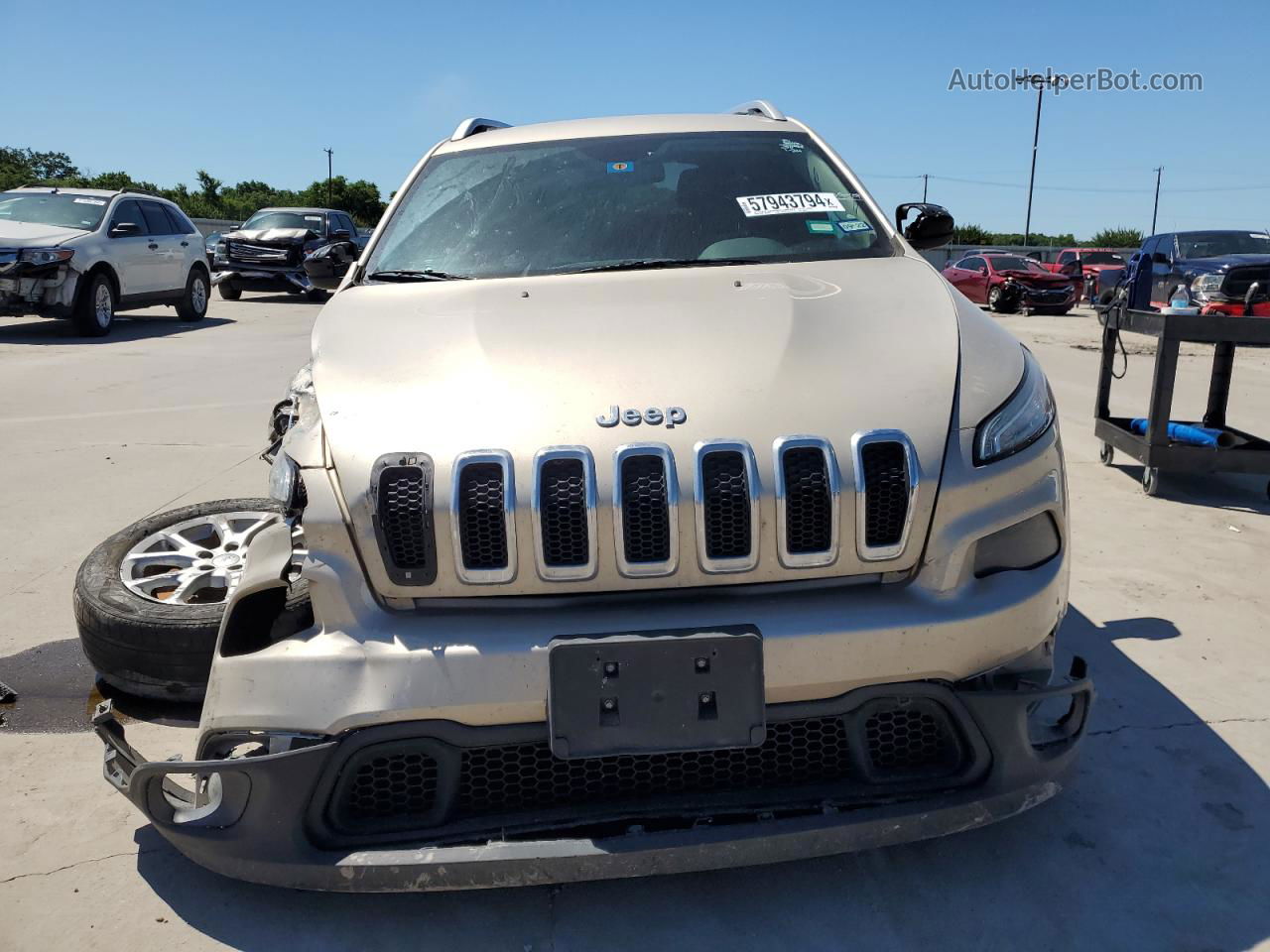 2015 Jeep Cherokee Latitude Beige vin: 1C4PJLCB6FW689509