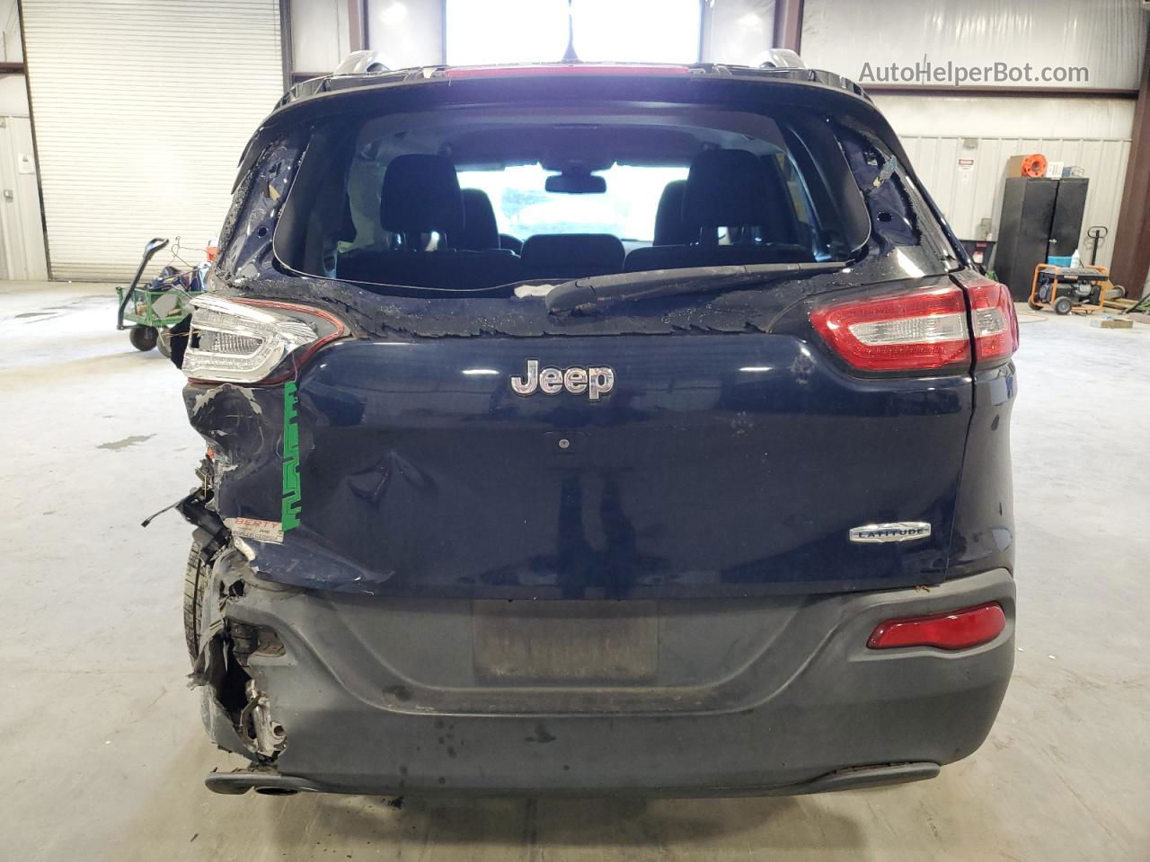 2016 Jeep Cherokee Latitude Синий vin: 1C4PJLCB6GW173362