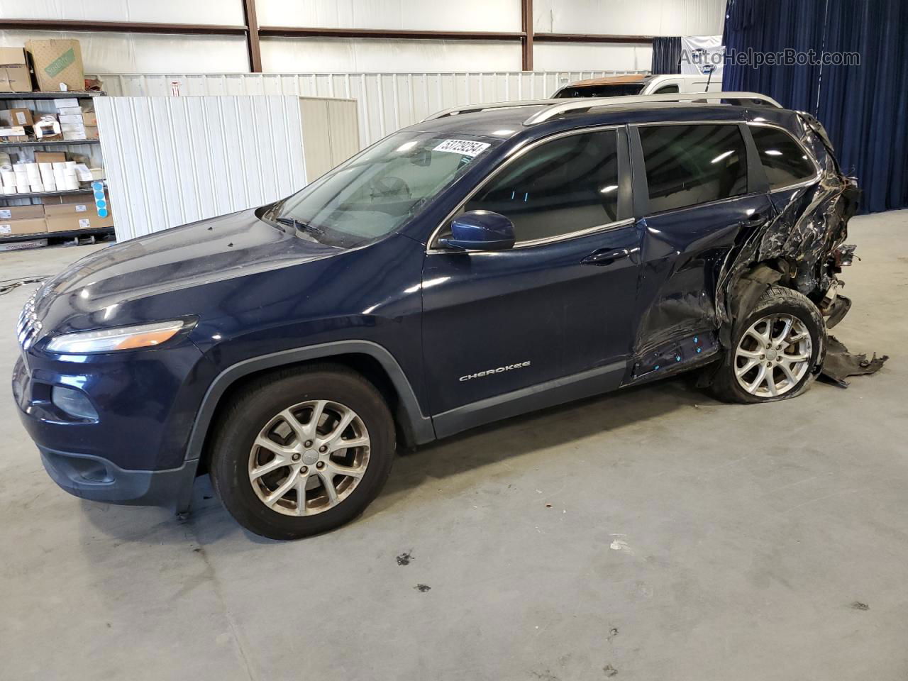 2016 Jeep Cherokee Latitude Синий vin: 1C4PJLCB6GW173362