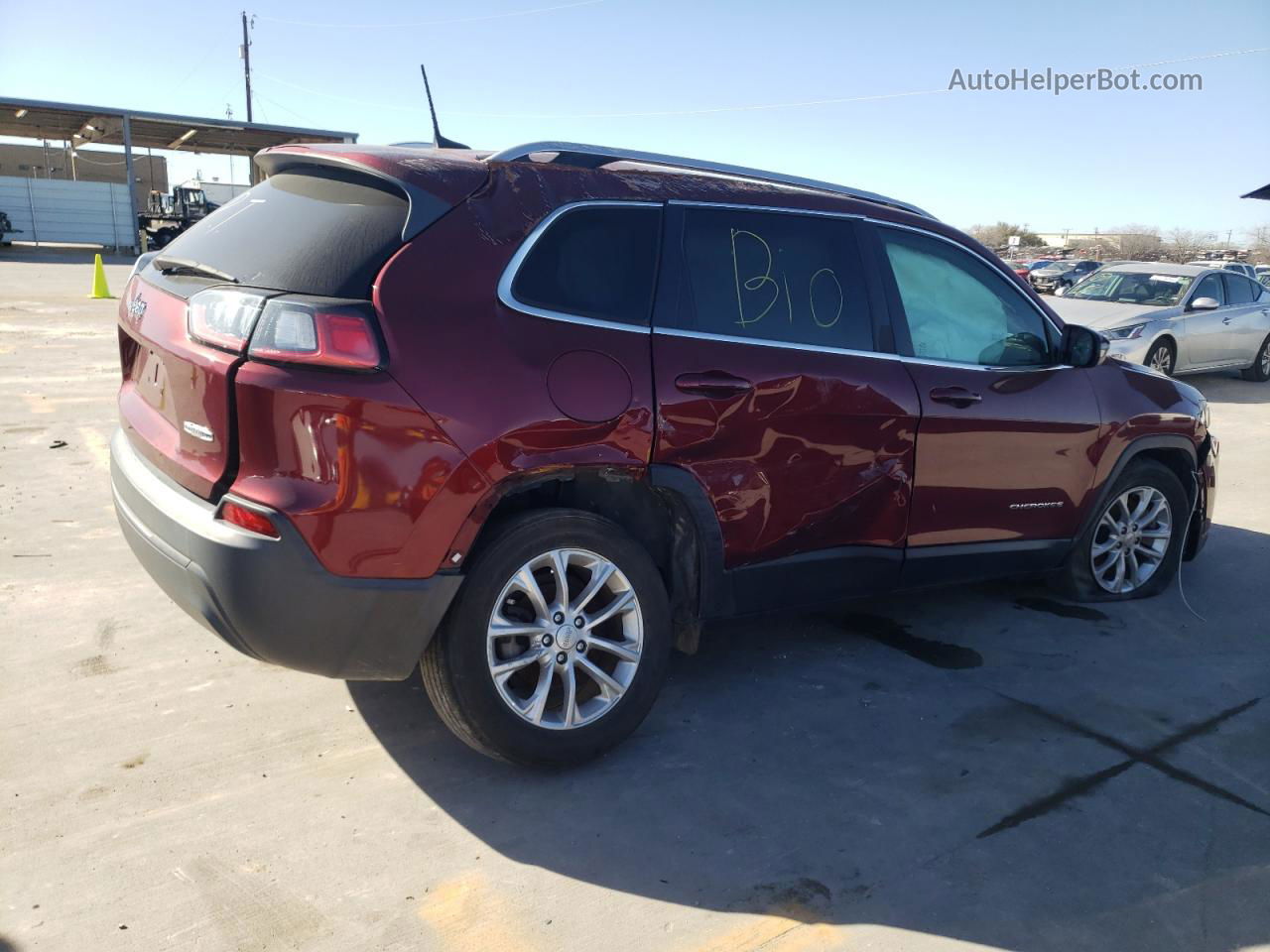 2019 Jeep Cherokee Latitude Red vin: 1C4PJLCB6KD129978