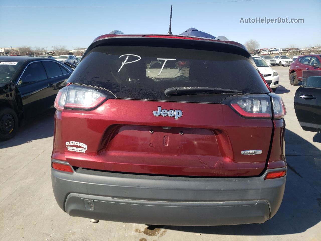 2019 Jeep Cherokee Latitude Красный vin: 1C4PJLCB6KD129978