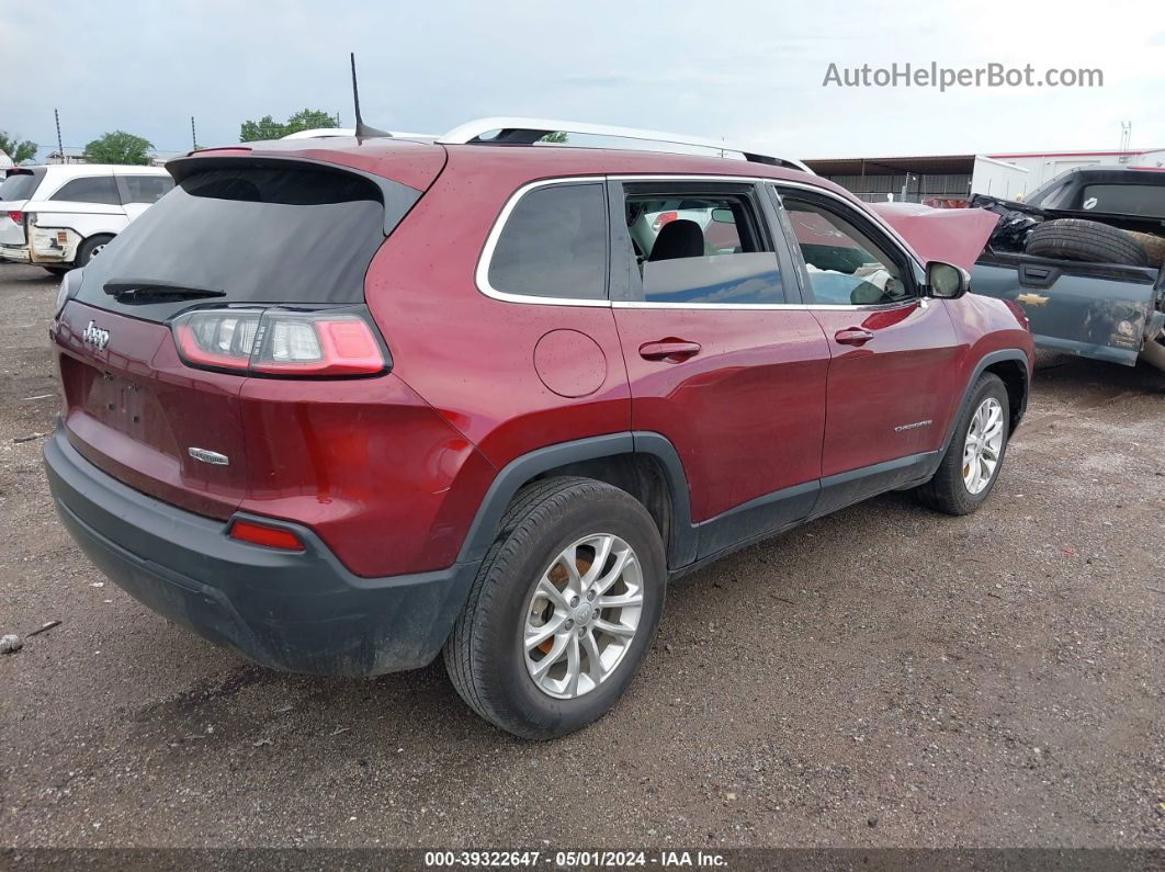 2019 Jeep Cherokee Latitude Fwd Red vin: 1C4PJLCB6KD146005