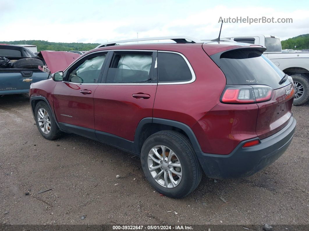 2019 Jeep Cherokee Latitude Fwd Red vin: 1C4PJLCB6KD146005