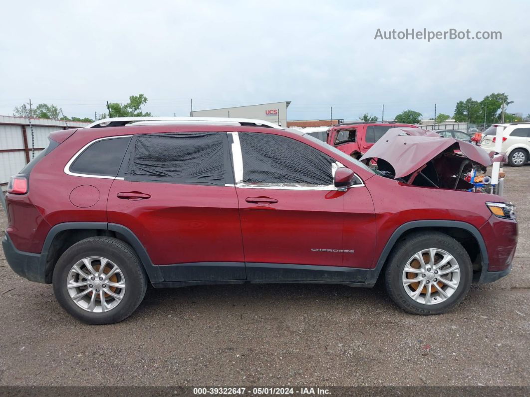 2019 Jeep Cherokee Latitude Fwd Red vin: 1C4PJLCB6KD146005