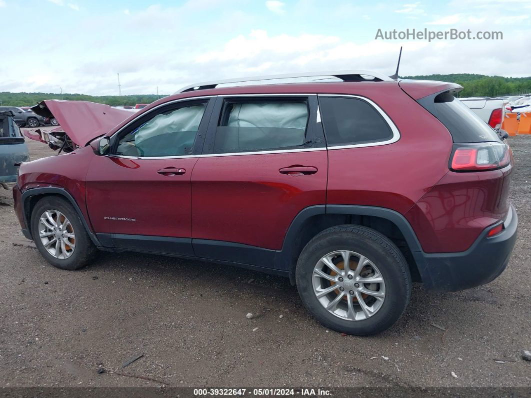 2019 Jeep Cherokee Latitude Fwd Red vin: 1C4PJLCB6KD146005