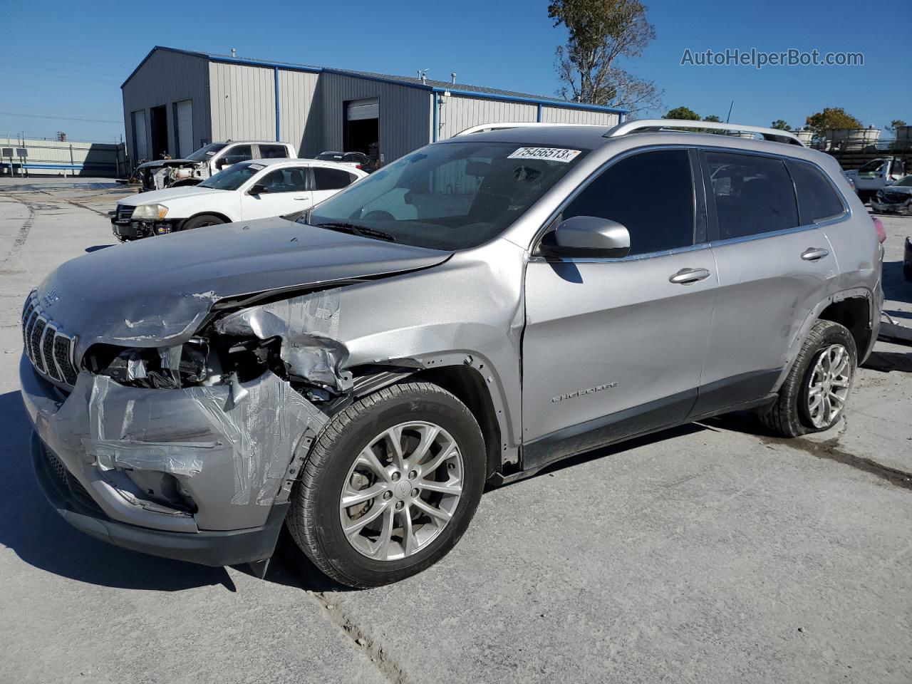 2019 Jeep Cherokee Latitude Серый vin: 1C4PJLCB6KD203156