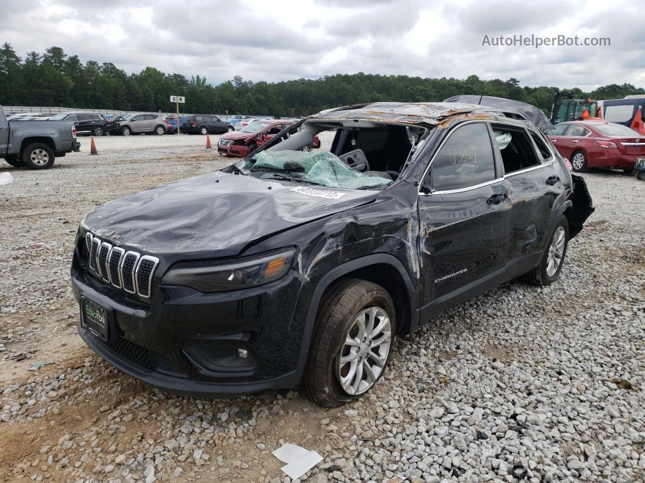 2019 Jeep Cherokee Latitude Черный vin: 1C4PJLCB6KD339545