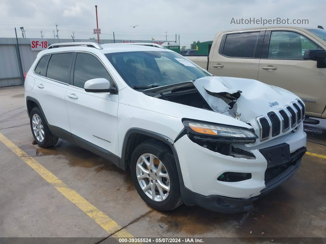 2014 Jeep Cherokee Latitude White vin: 1C4PJLCB7EW179135