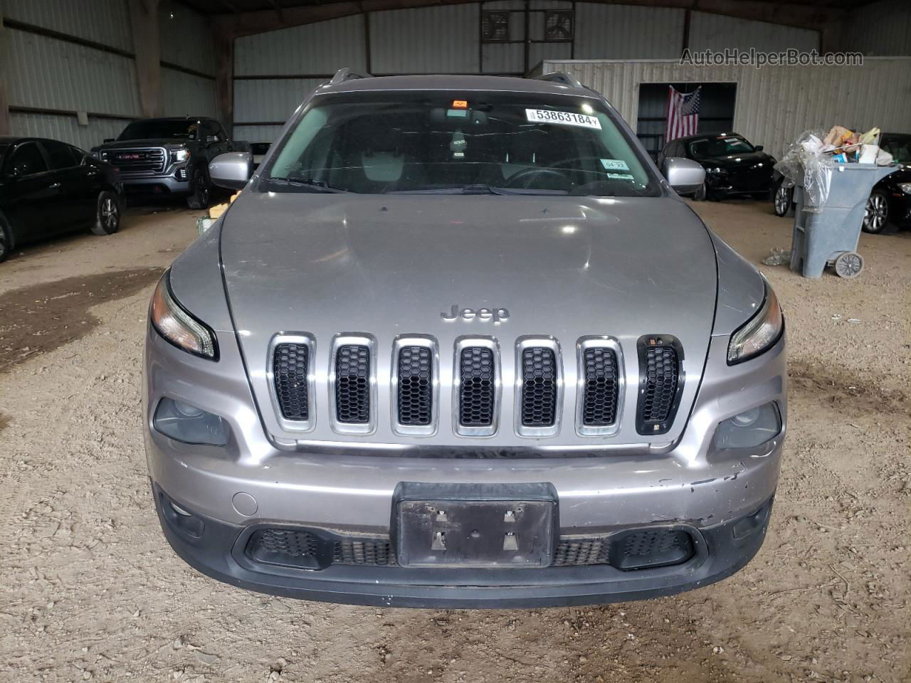 2014 Jeep Cherokee Latitude Silver vin: 1C4PJLCB7EW288579