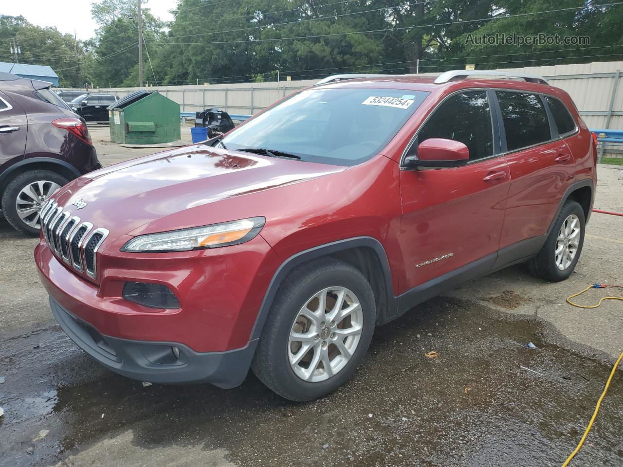 2014 Jeep Cherokee Latitude Red vin: 1C4PJLCB7EW323766