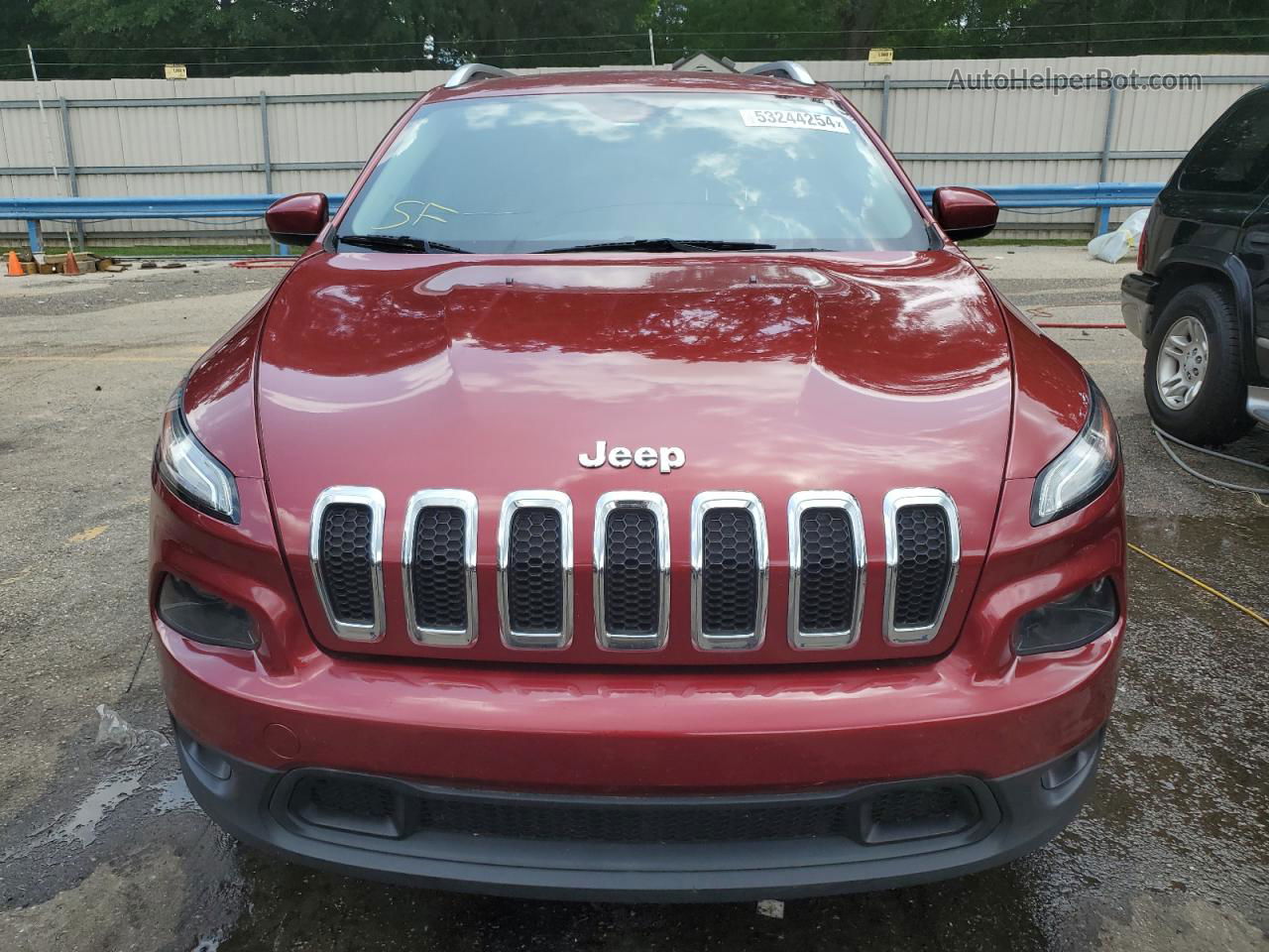 2014 Jeep Cherokee Latitude Red vin: 1C4PJLCB7EW323766