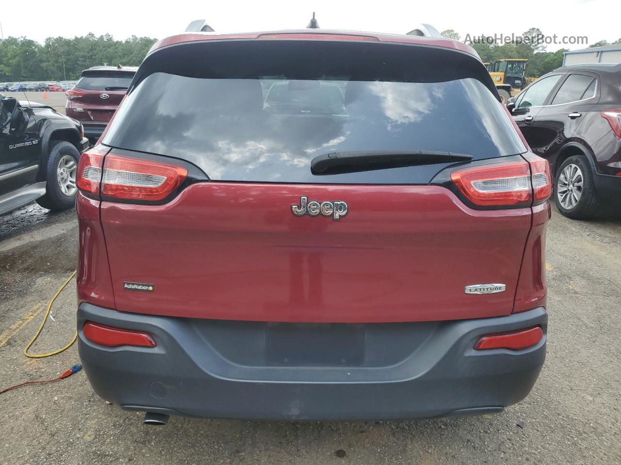 2014 Jeep Cherokee Latitude Red vin: 1C4PJLCB7EW323766