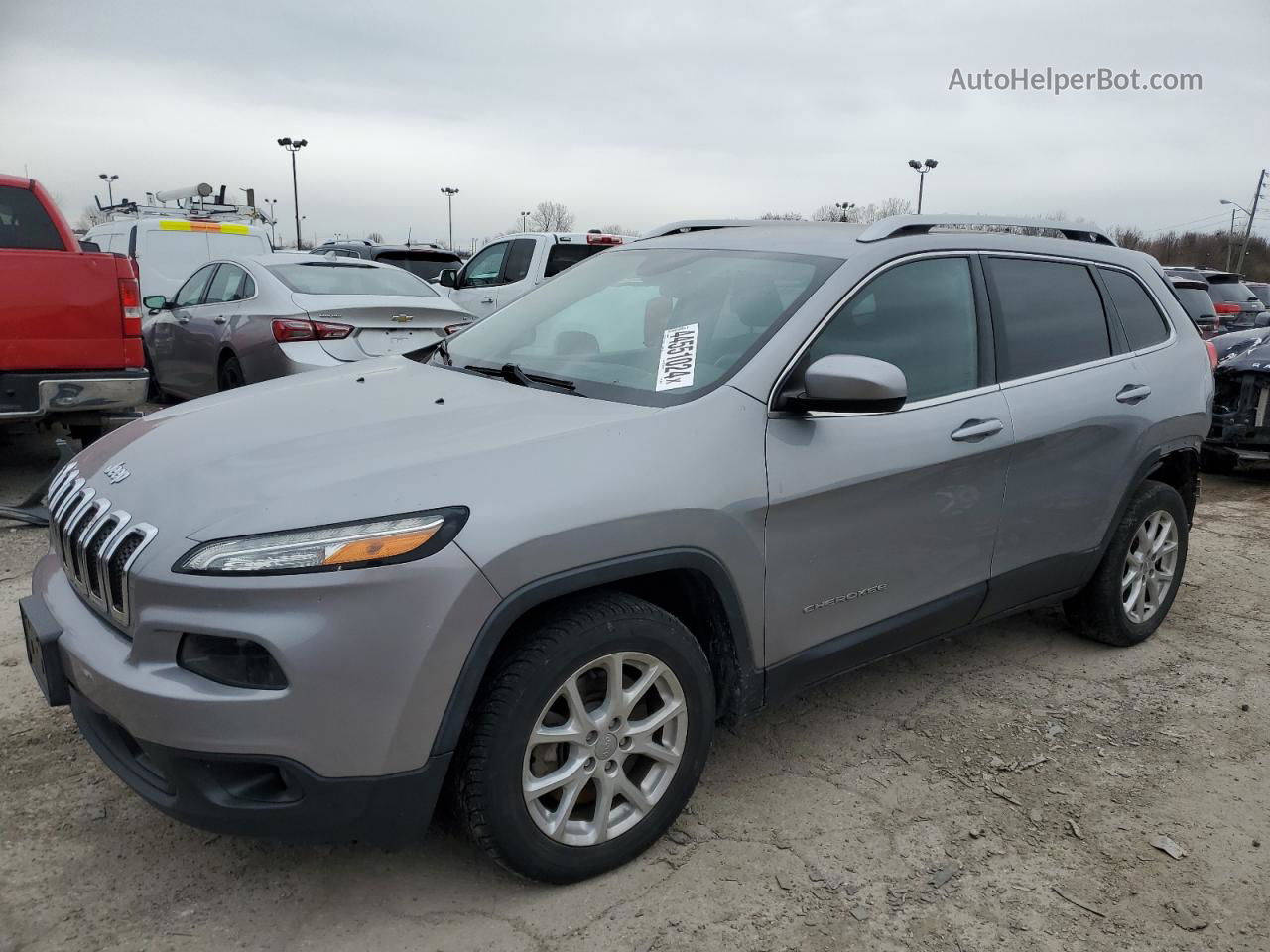 2015 Jeep Cherokee Latitude Серый vin: 1C4PJLCB7FW627715