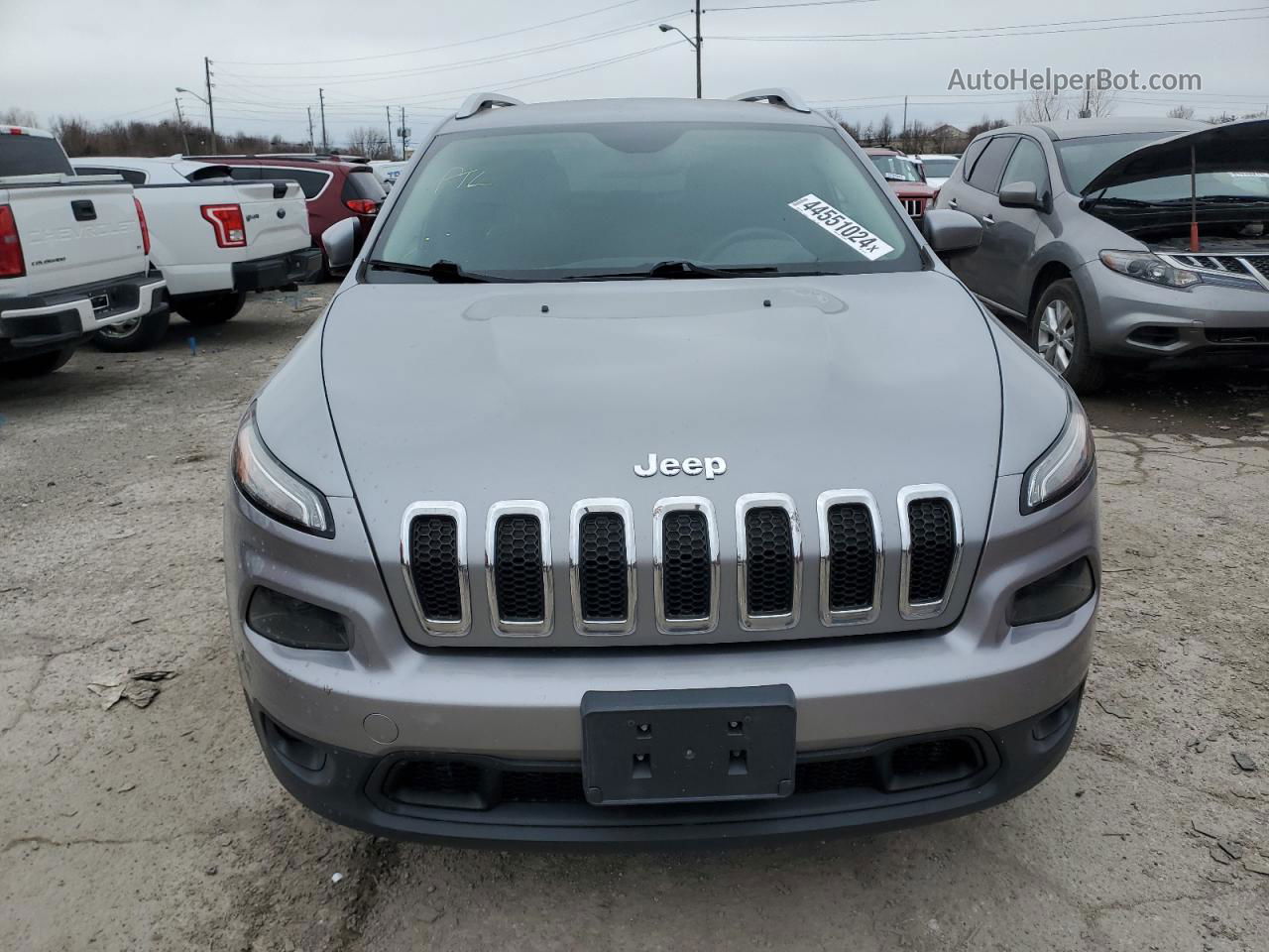 2015 Jeep Cherokee Latitude Gray vin: 1C4PJLCB7FW627715