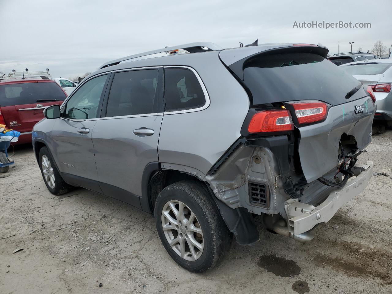 2015 Jeep Cherokee Latitude Серый vin: 1C4PJLCB7FW627715