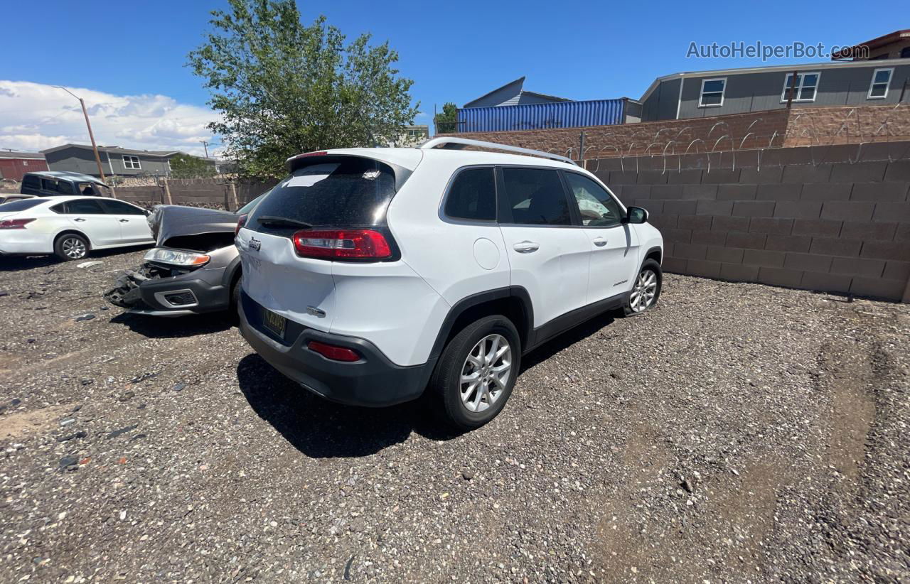 2015 Jeep Cherokee Latitude White vin: 1C4PJLCB7FW655501