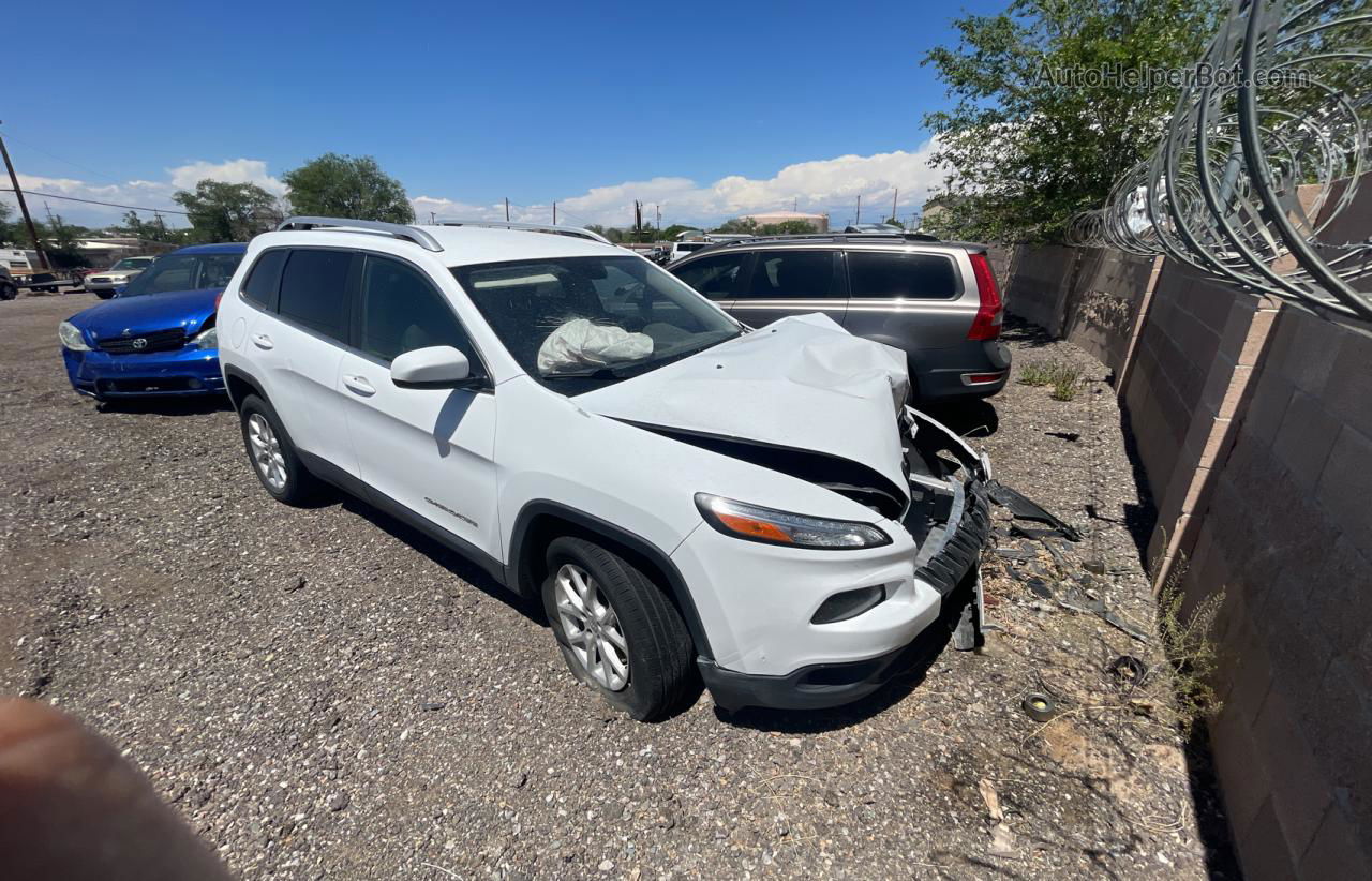 2015 Jeep Cherokee Latitude White vin: 1C4PJLCB7FW655501