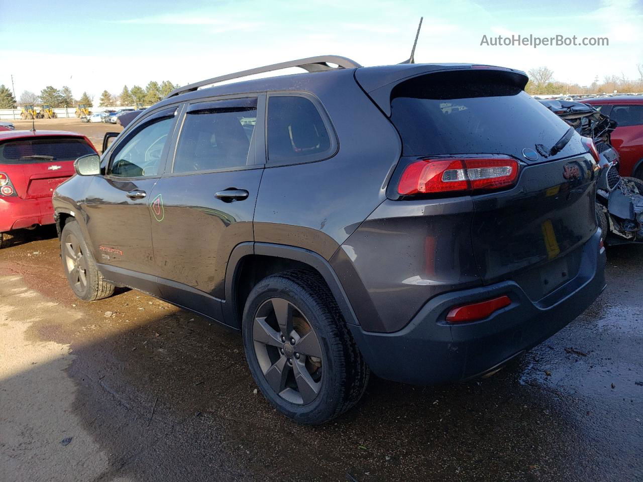 2016 Jeep Cherokee Latitude Gray vin: 1C4PJLCB7GW311751