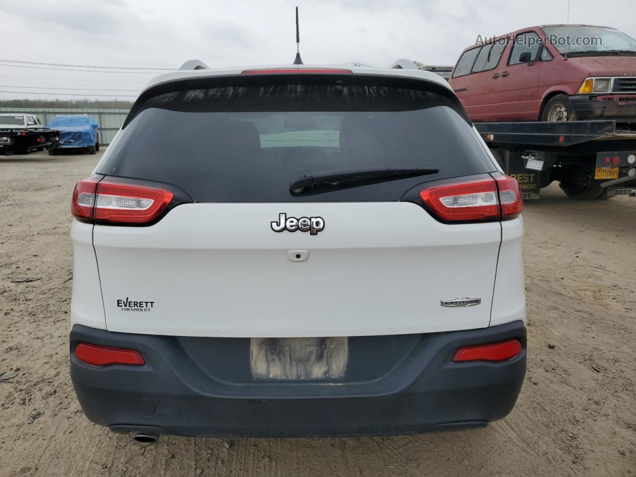 2016 Jeep Cherokee Latitude White vin: 1C4PJLCB7GW374073