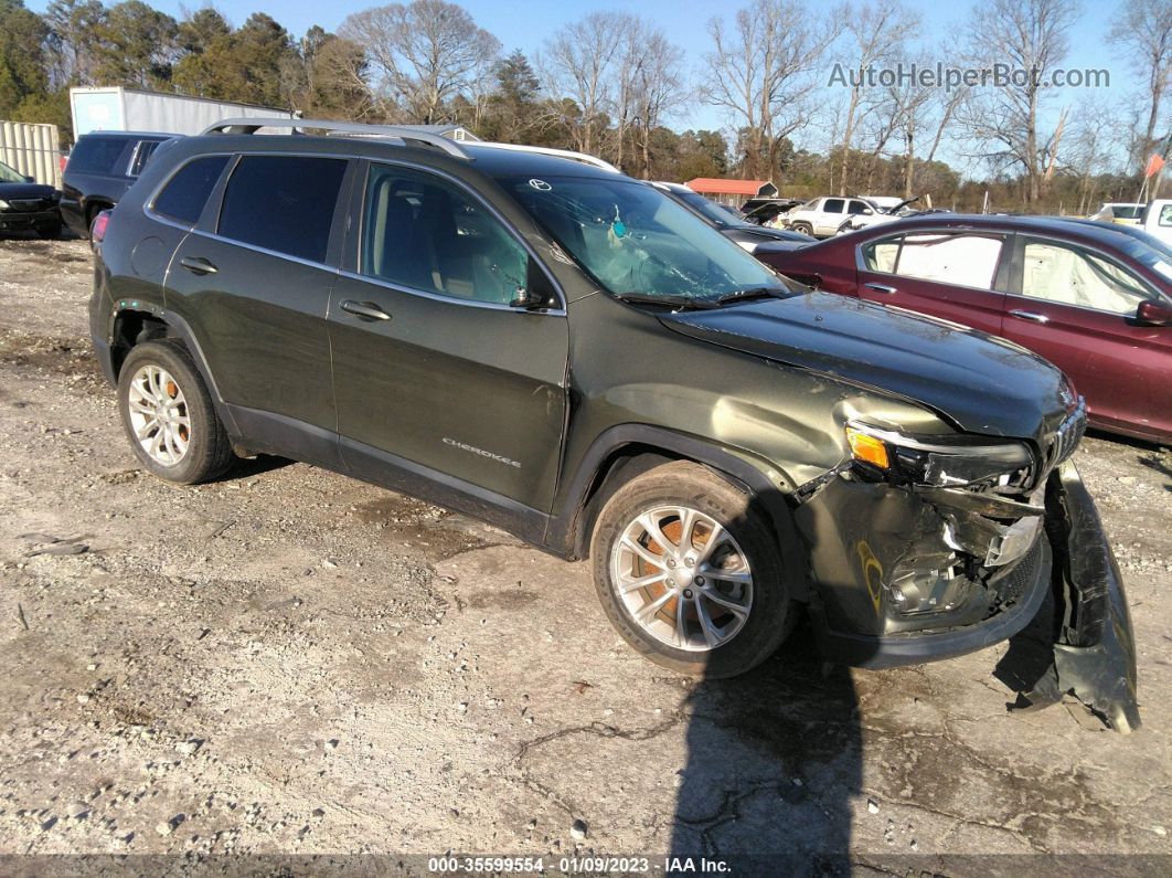 2019 Jeep Cherokee Latitude Зеленый vin: 1C4PJLCB7KD131495