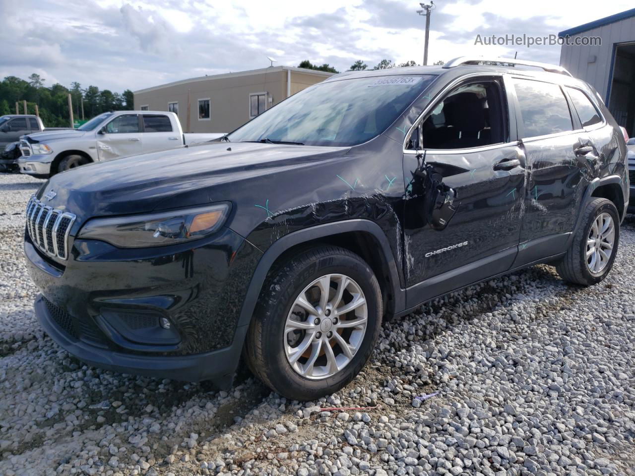 2019 Jeep Cherokee Latitude Black vin: 1C4PJLCB7KD164416