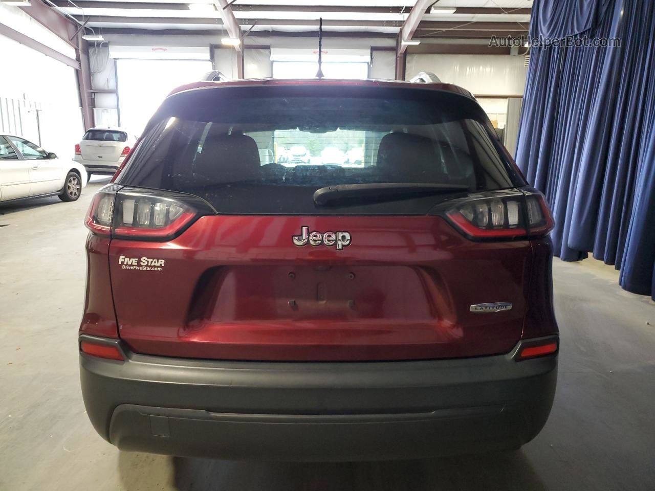 2019 Jeep Cherokee Latitude Красный vin: 1C4PJLCB7KD325458