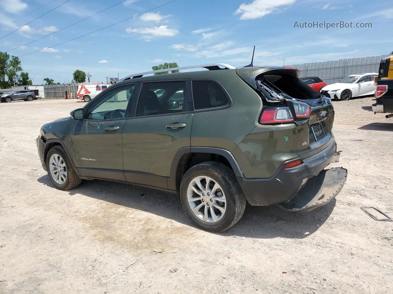 2021 Jeep Cherokee Latitude Green vin: 1C4PJLCB7MD195989