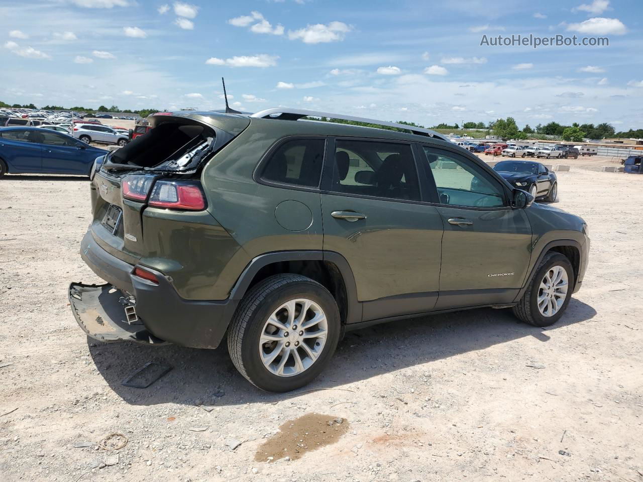 2021 Jeep Cherokee Latitude Green vin: 1C4PJLCB7MD195989