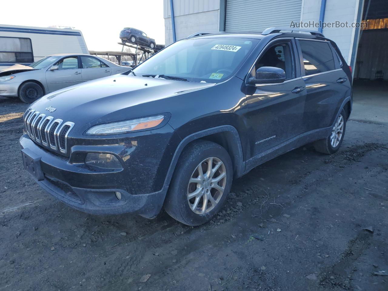 2014 Jeep Cherokee Latitude Black vin: 1C4PJLCB8EW185459