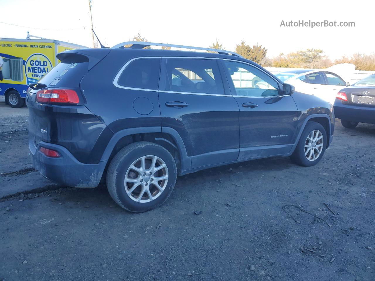 2014 Jeep Cherokee Latitude Черный vin: 1C4PJLCB8EW185459