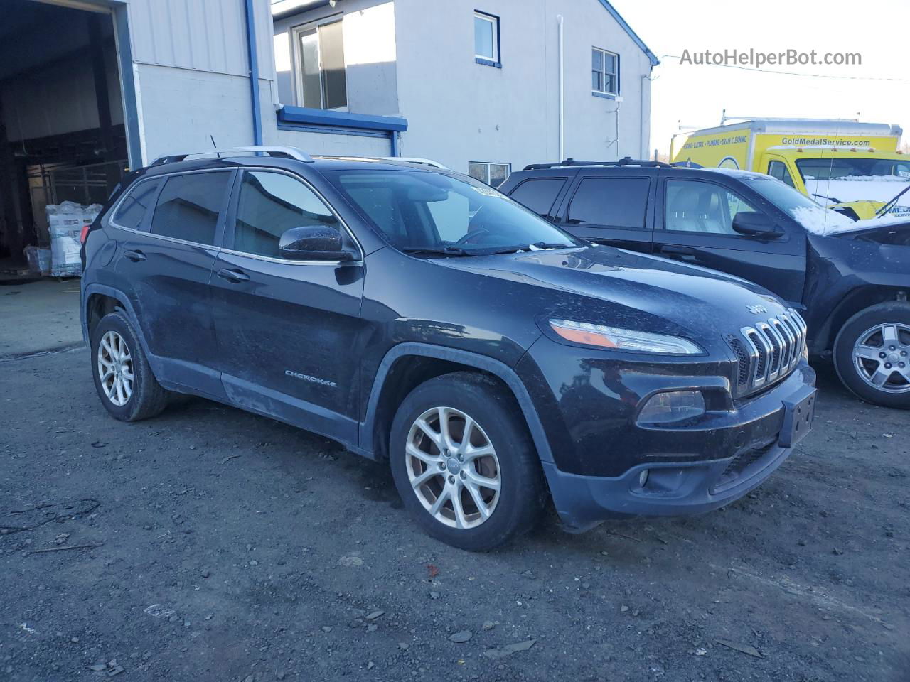 2014 Jeep Cherokee Latitude Черный vin: 1C4PJLCB8EW185459