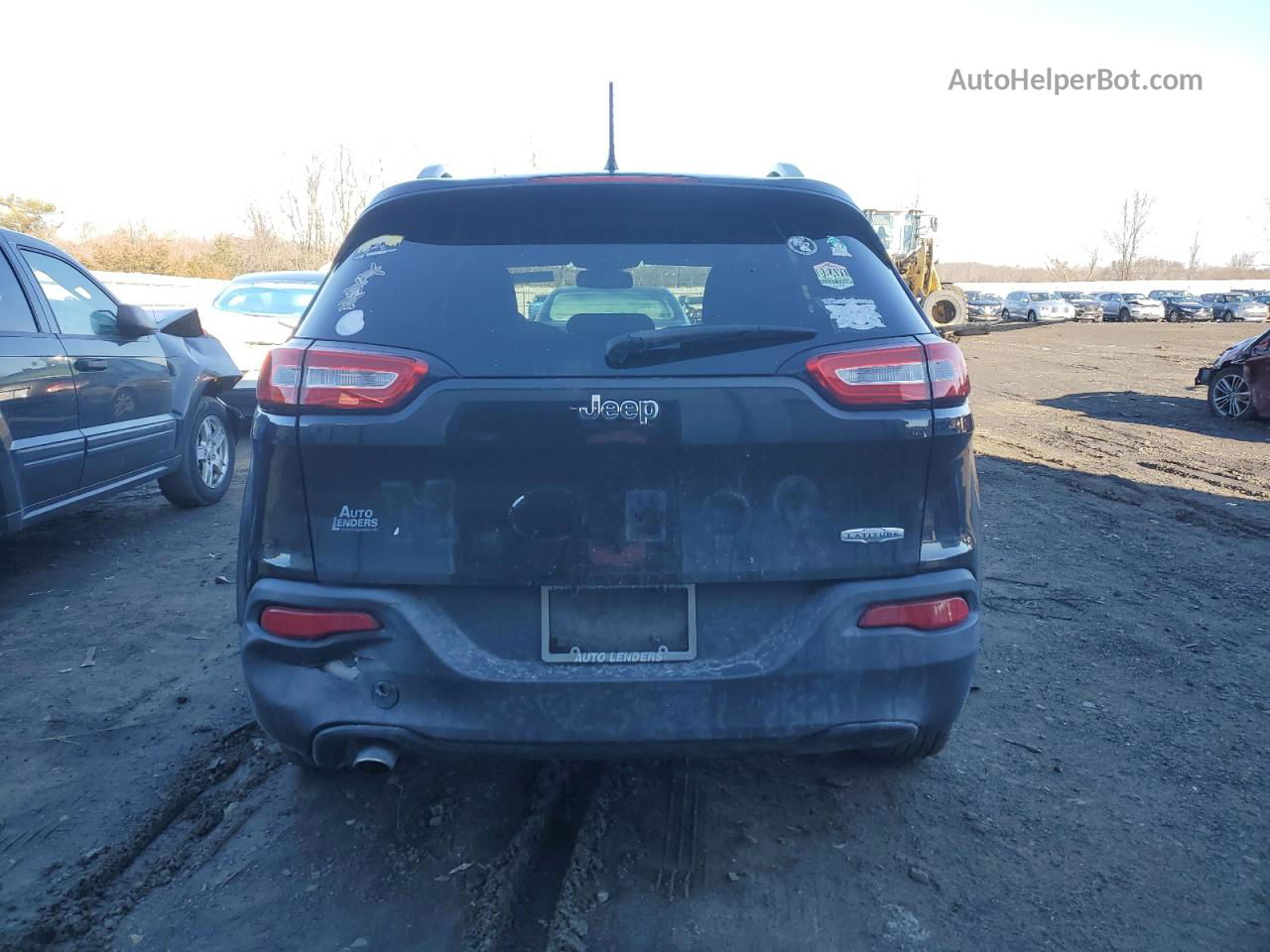 2014 Jeep Cherokee Latitude Black vin: 1C4PJLCB8EW185459