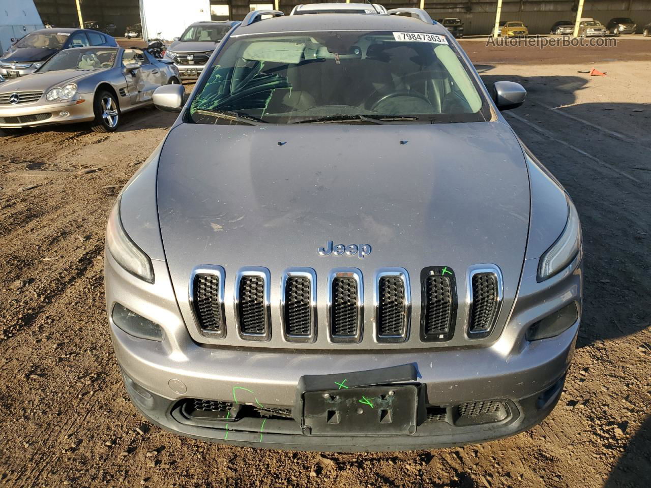 2015 Jeep Cherokee Latitude Серый vin: 1C4PJLCB8FW637041