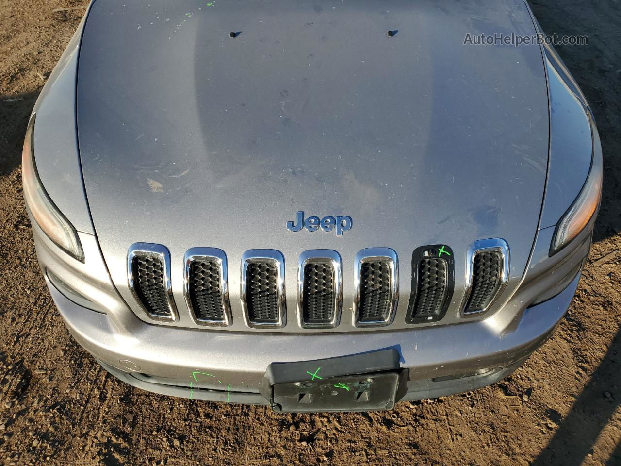 2015 Jeep Cherokee Latitude Серый vin: 1C4PJLCB8FW637041