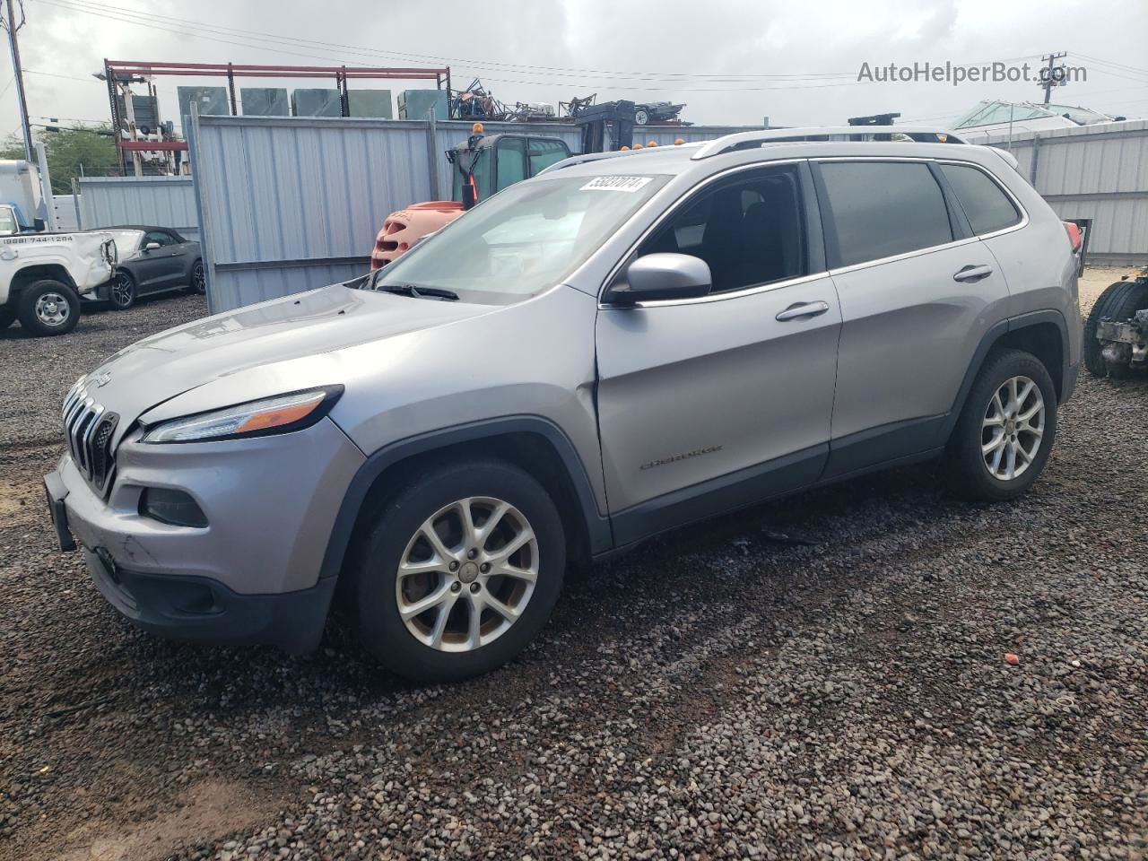 2016 Jeep Cherokee Latitude Gray vin: 1C4PJLCB8GW211853