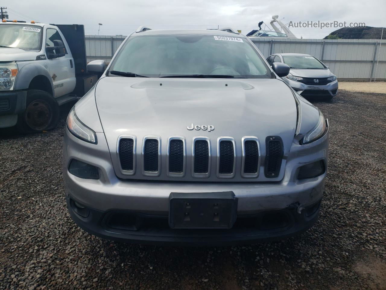 2016 Jeep Cherokee Latitude Gray vin: 1C4PJLCB8GW211853