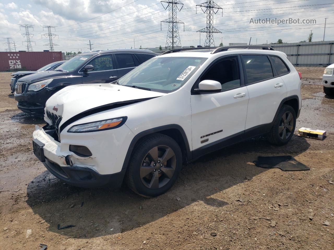 2016 Jeep Cherokee Latitude Белый vin: 1C4PJLCB8GW312276