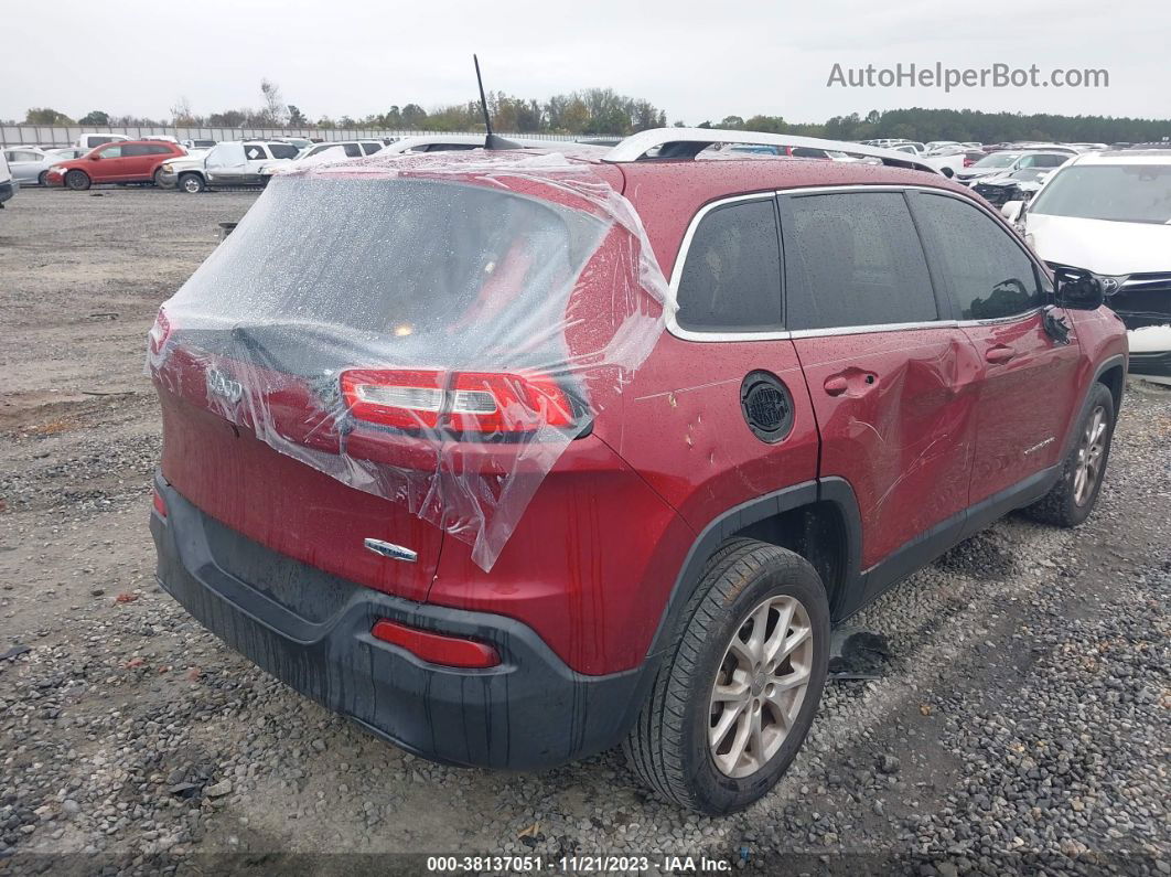 2016 Jeep Cherokee Latitude Maroon vin: 1C4PJLCB8GW362689