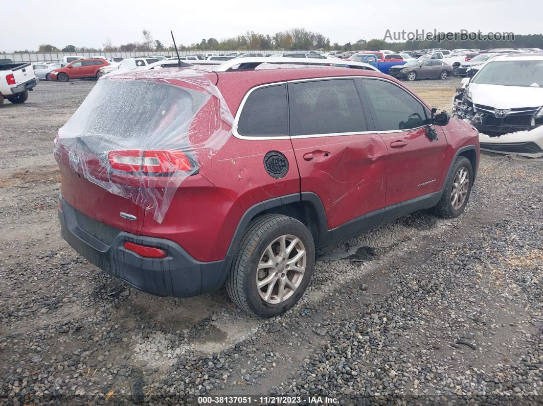 2016 Jeep Cherokee Latitude Maroon vin: 1C4PJLCB8GW362689