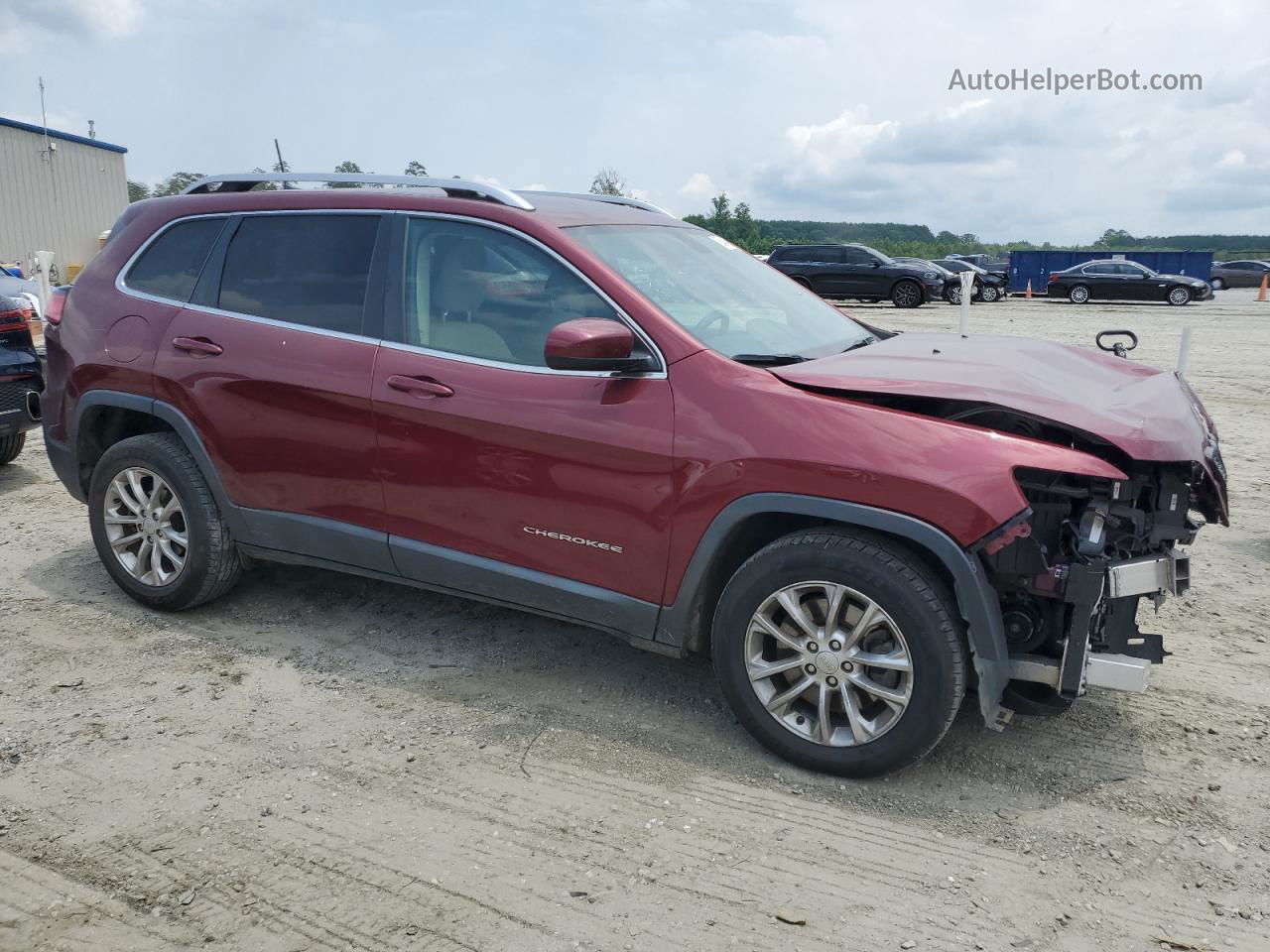 2019 Jeep Cherokee Latitude Red vin: 1C4PJLCB8KD262922