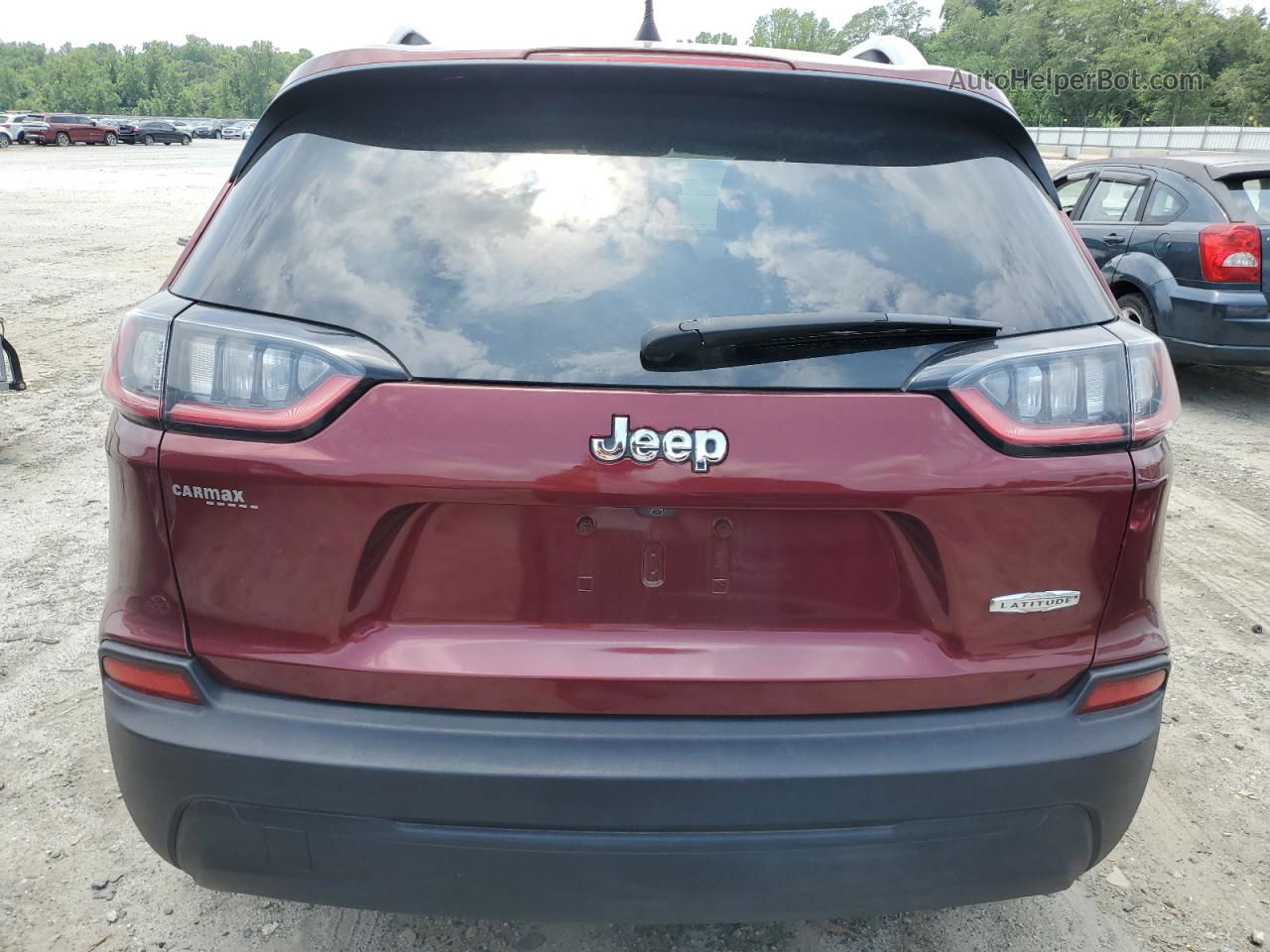 2019 Jeep Cherokee Latitude Red vin: 1C4PJLCB8KD262922