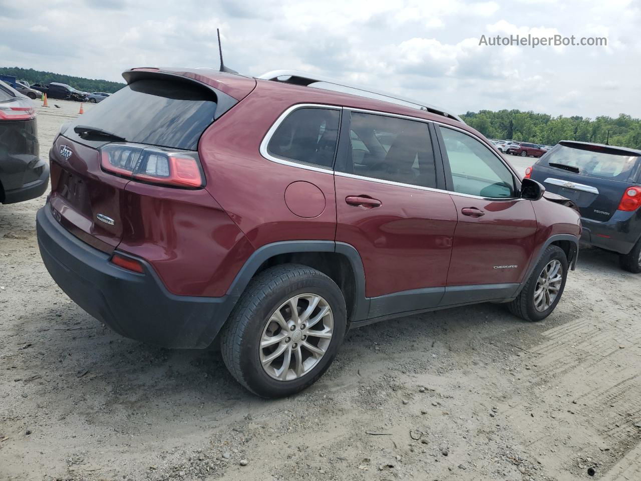 2019 Jeep Cherokee Latitude Red vin: 1C4PJLCB8KD262922